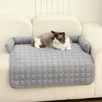 Hoogwaardig winter corduroy honden- en kattenbed met PP katoenen vulling, comfortabel, vierkant, effen patroon, op maat te maken.