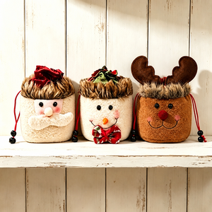 Bolsas <span class=keywords><strong>de</strong></span> Navidad con Cordón <span class=keywords><strong>de</strong></span> Fábrica, Bolsitas 3D <span class=keywords><strong>de</strong></span> Papá Noel, <span class=keywords><strong>Muñeco</strong></span> <span class=keywords><strong>de</strong></span> <span class=keywords><strong>Nieve</strong></span> y Reno, <span class=keywords><strong>Material</strong></span> <span class=keywords><strong>de</strong></span> Tela con Cordón <span class=keywords><strong>para</strong></span> Regalos <span class=keywords><strong>de</strong></span> Fiesta Navideña - Product Image 1