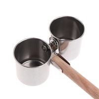 Vente chaude Nourriture Eau En Acier Inoxydable Mangeoire À Oiseaux avec Clips Vis Perroquet Bol pour Cage Oiseaux Alimentation Tasse Oiseaux Accessoires