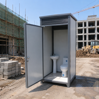 Toilettes modulaires de chantier à déploiement rapide, structure en panneaux sandwich imperméables, toilettes portables préfabriquées