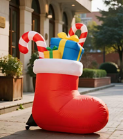 Modelo Inflable Festivo de Santa Claus para Decoraciones Navideñas y Exhibiciones Navideñas al Aire Libre
