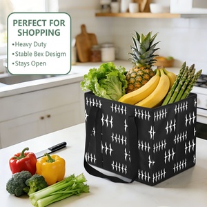 Hawaiian Iwa Birds Design Custom Logo Nylon <b>Foldable</b> Wide-open Grocery Shopping <b>Bag</b> Storage Trunk Organizer <b>Bag</b> for Car - Product Image 6