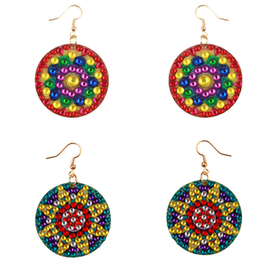 DIY <strong>Hobby</strong> <strong>Crafts</strong> Printed Diamond Embroidery Painting Keychains Made From Crystal Features Floral Subjects - Product Image 2
