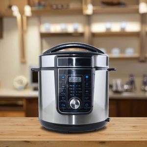 Cuisinière électrique multifonction 16-en-1 avec panneau de commande numérique, 5,1-6,0 L, en acier inoxydable, écran LED, pour hôtel et usage domestique - Product Image 1