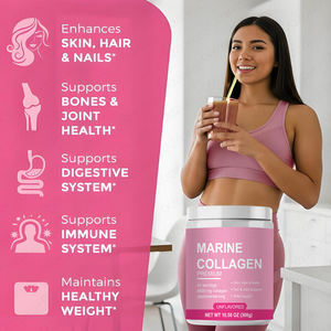थोक समुद्री कोलेजन पेप्टाइड्स पाउडर स्वस्थ त्वचा, बालों, जोड़ों और हड्डियों को हाइड्रोलाइज्ड टाइप 1 और <span class=keywords><strong>3</strong></span> प्रोटीन का समर्थन करता है - Product Image 4