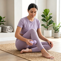 Balle de massage vibrante rechargeable USB 1200 mAh pour massage des tissus profonds, avec minuteur 15 min pour la relaxation myofasciale du dos, du cou et des jambes