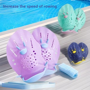 Palmes de natation en silicone pour adultes et enfants, style paume, entraînement, amélioration de la vitesse, nouvelle couleur macaron - Product Image 2