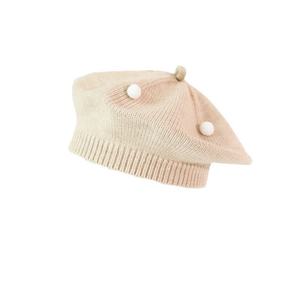 Béret pour bébé style automne-hiver, chapeau de peintre tricoté polyvalent et tendance pour filles, bonnet tricoté pour enfants - Product Image 1