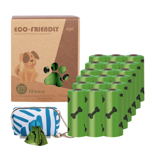 Kingtale EPI 306 sacchetti per cacca per cani biodegradabili Extra spessi a prova di perdite Dispenser stile semplice per una facile pulizia dei rifiuti di animali domestici - Product Image 1