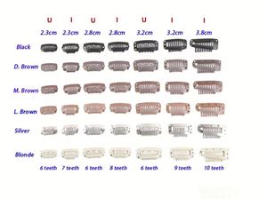 Amygirl - Juego de Clips para Extensiones de Cabello de Acero Inoxidable de 2.3 cm, 2.8 cm y 3.2 cm, Forma de U, Forma de I, Clips Metálicos a Presión para Pelucas, Extensiones de Cabello DIY - Product Image 5