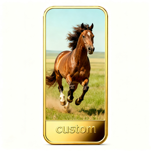 Lingote Coleccionable Premium con Diseño de Caballo Galopante, Chapado en Oro, Impreso, Personalizable con <span class=keywords><strong>Texto</strong></span>, Venta al por Mayor, Pedidos al por Mayor - Product Image 4