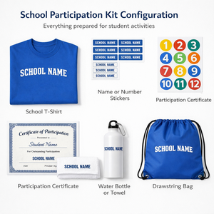 Kit <span class=keywords><strong>de</strong></span> Participación Escolar Personalizado con Ropa, Insignia, Cordón para Identificación, Botella y Bolsa para Documentos para <span class=keywords><strong>Eventos</strong></span> Estudiantiles - Product Image 2