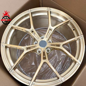 Jantes forgées concaves Bolun Wheels, design creux léger, finition or bronze brossé, 20x9 20x10.5 5x112, pour <span class=keywords><strong>BMW</strong></span> G31 <span class=keywords><strong>M550d</strong></span> - Product Image 1