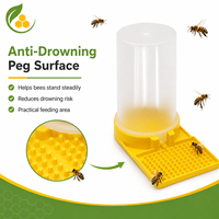 Bouteille d'alimentation pour abeilles de 500 ml avec bouchons anti-étouffement, remplissage facile par l'entrée, mangeoire transparente pour ruche, équipement d'apiculture