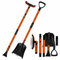 Brosse à neige extensible pour voiture, grattoir à glace détachable, outil de nettoyage et de dégivrage de pare-brise d'hiver, portable