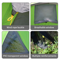190T Polyester prévention des incendies Anti-UV coupe-vent 2-3 personnes diagonale contreventement Camping tente en plein air aventure équipement