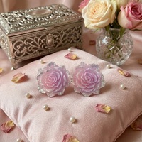 Poudre violette Qijun, luciole, rose luminescente, bricolage, épingle à cheveux faite à la main, coque de téléphone portable, matériau en résine, accessoires de bijoux en résine
