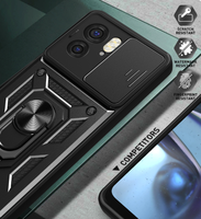 Coque de téléphone portable anti-chute de qualité supérieure pour Motorola EDGE 40 Couverture pratique de conception d'anneau de fenêtre de poussée