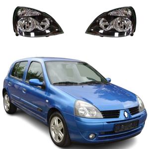 Nouveau Phare Halogène H7 en Plastique (Noir) Type Origine R7701051770 L7701051769 pour Renault <span class=keywords><strong>Clio</strong></span> <span class=keywords><strong>2</strong></span> '01 - Product Image 1