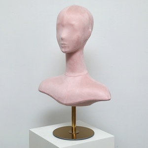 Clothing Store Display Props <strong>Female</strong> Wig Model with Braided Hair Shoulders Real Hair Mannequin Window <strong>Dummy</strong> Head Made of <strong>Plastic</strong> - Product Image 1