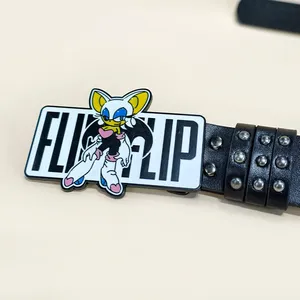 Cinturón Unisex de Diseño de Alta Gama con Hebilla de Cobre con Diseño de Gato de Dibujos Animados, Estilo Gótico Y2K, con Remaches Negros, Accesorio Punk para <span class=keywords><strong>Hombre</strong></span> y Mujer - Product Image 6