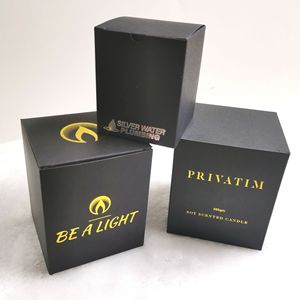 Boîte à bougie de luxe avec logo de marque en gros et impression de feuille d'or Boîte d'emballage personnalisée de pot de bougie de luxe - Product Image 3