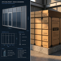 Panneau mural modulaire pour bureaux, ignifuge, en aluminium alvéolaire, écologique, étanche, pour écoles et hôpitaux