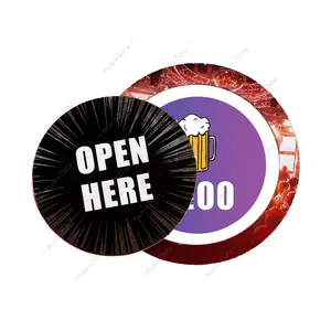 Round Pull Tab Game Card Print Custom Unique Design Pull Tab Lottery Tickets Break Open Round Pull Tabs Gambling Tickets