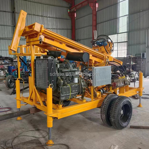 Giàn khoan quay chạy dầu diesel phổ biến ở Châu Phi, có hộp số và động cơ, độ sâu tối đa 300m, dùng cho khai thác mỏ & khoan giếng nước - Product Image 1