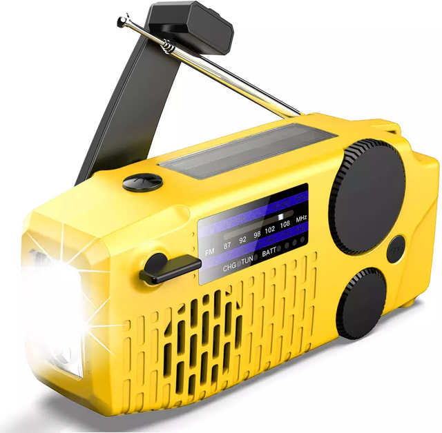 Solar Emergency Radio AM FM Hand Crank Dynamo Flashlight LED Camping Radio Portable Outdoor Survival Device