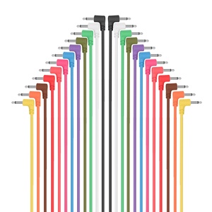 Colorful 90 Degree Angled 3.5 mm 1/8' Mini <strong>Jack</strong> Plug Mono Patch Cable