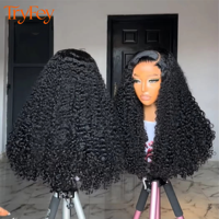 Perruque frontale en dentelle HD extra longue, densité 300 %, en cheveux humains vierges bruts, avec étiquettes et sacs personnalisés, pour grossistes et fournisseurs de perruques longues