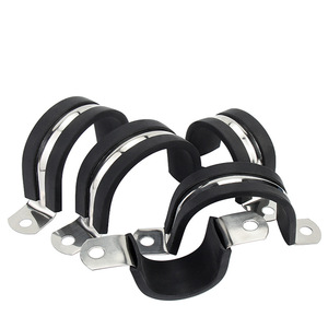 Eight Directions Stainless Steel Pipe Clamps 20mm Adhesive Strip Saddle Clamp General Industry Use - Product Image 1