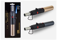 Allume-cigare au butane à flamme réglable Allumeur extérieur à impact direct à feu unique avec support haute efficacité et stabilité