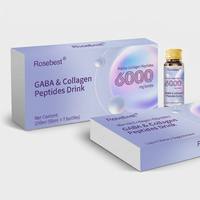 Bebida de Colágeno Marino Rosebest 6000mg, Suplemento Blanqueador en Gotas Líquidas Orales con GABA para Piel, Cabello, Uñas y Relajación