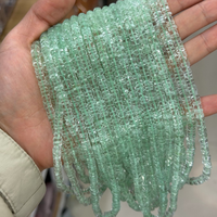 Perles en améthyste verte naturelle 3A+ facettées, forme Heishi, 5-6 mm, pour la fabrication de bijoux, fournitures de bricolage, brin de 16 pouces