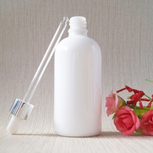 Luxury 10ml 15ml 20ml 30ml 2 oz 60 ml 100 ml Empty Essential Oil Opal White Porcelain Serum Glass <b>Dropper</b> <b>Bottle</b> With Pipette - Product Image 5