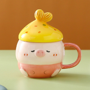 Taza <span class=keywords><strong>de</strong></span> Cerámica Creativa y Linda en Forma <span class=keywords><strong>de</strong></span> Cerdo 3D <span class=keywords><strong>de</strong></span> UCHOME con Tapa, Taza <span class=keywords><strong>de</strong></span> Agua <span class=keywords><strong>de</strong></span> Dibujos Animados Pintada a Mano - Product Image 6