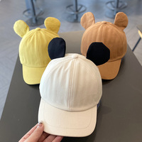 Gorra de Béisbol Ajustable de PVC de 6 Paneles para Niños Unisex con Protección Solar para Primavera y Otoño