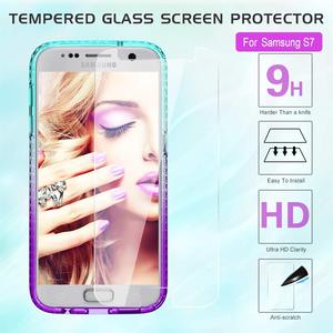 <span class=keywords><strong>Custodia</strong></span> LeYi per Samsung <span class=keywords><strong>Galaxy</strong></span> <span class=keywords><strong>S7</strong></span> S25FE con vetro temperato protezione dello schermo 2 Pack 3D Glitter liquido antiurto - Product Image 3