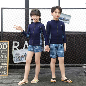 Traje de baño de buceo dividido de manga larga para niños para surfear y nadar - Product Image 3
