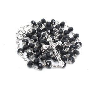 Rosario de cuentas cristalinas Komi al por mayor con colgante de cruz de María, rosario cristiano - Product Image 2