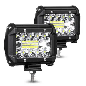 Luz LED de trabajo para coche, foco de 60W, todoterreno, Suv, punto modificado, 20LED