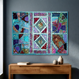 Tapisserie murale indienne décorative Vintage, style Sari, livraison gratuite - Product Image 1