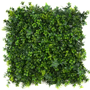 Artificial Boxwood Panel Vertical Green Wall Outdoor Fence Panels Artificial Foliage Grass Hedge Fence Wall