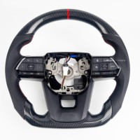 Volant en cuir intégral chauffant et vibrant, amélioré, avec fonction Plug and Play pour TOYOTA LC200/Prado LC250