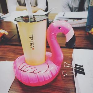Manufacturers Stock Ins Hot Selling Flamingo Cup Holder <b>Inflatable</b> Water Coaster <b>Floating</b> Drink Cup Holder - Product Image 3