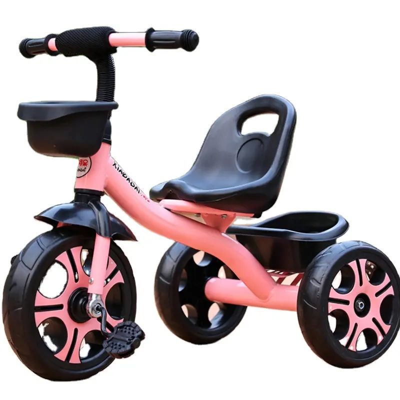 Top sale multi-function baby tricycle ride on car 4 in 1 children 3 wheels bike with train wheel toddler stroller toy kids trike