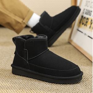 Bottes de neige décontractées pour hommes, mi-mollet, hiver 2025, rétro et polyvalentes, longues, en peluche, chaudes, chaussures en coton pour hommes - Product Image 2