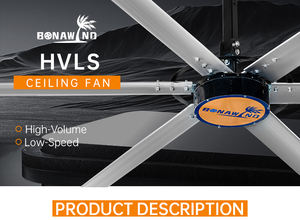 Ventilateur de plafond industriel HVLS Bonawind 20FT pour hangar à vaches, écurie, ventilateur de refroidissement et de circulation d'air haute efficacité - Product Image 3